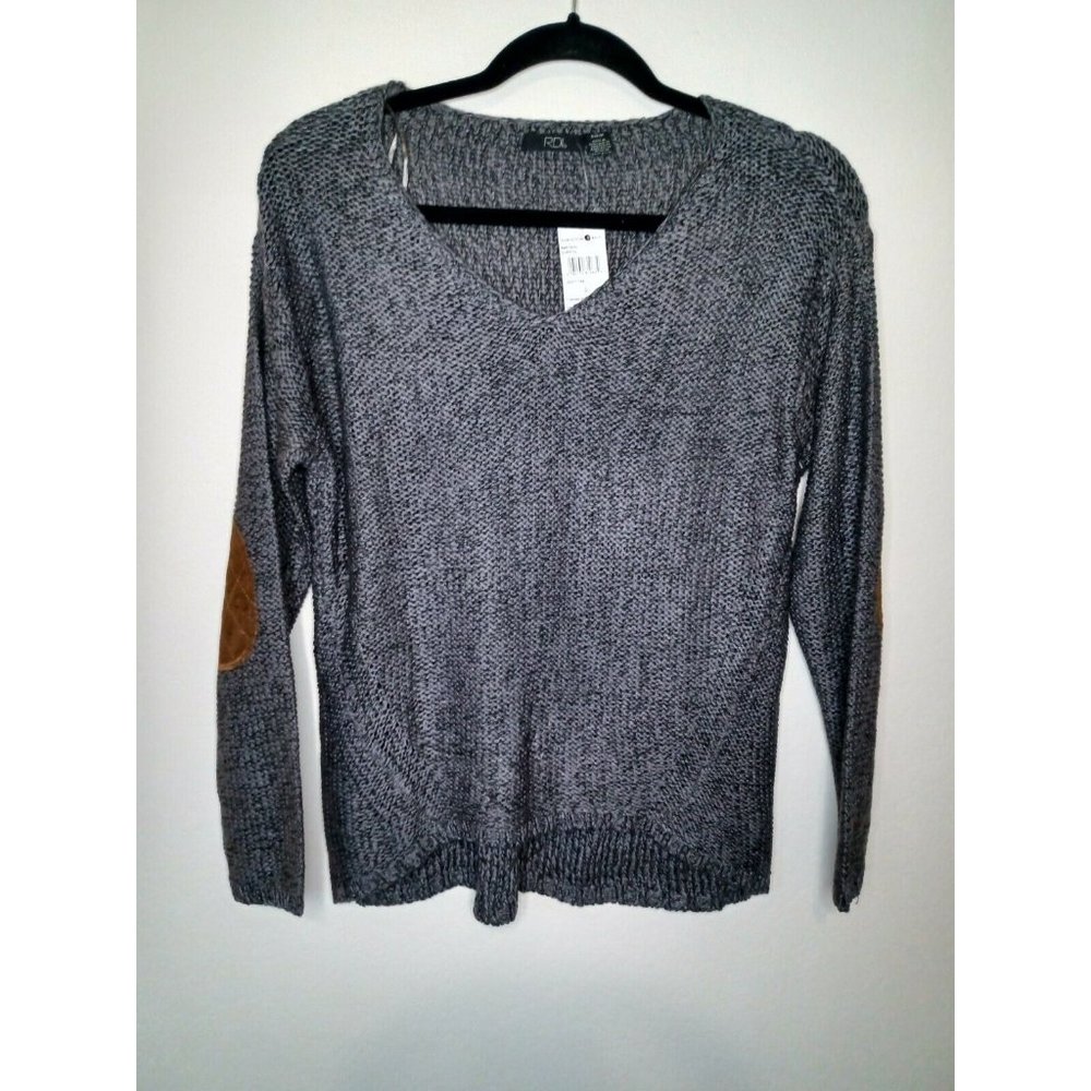 RDI Women's Small V-Neck Long Sleeve Pullover Cott